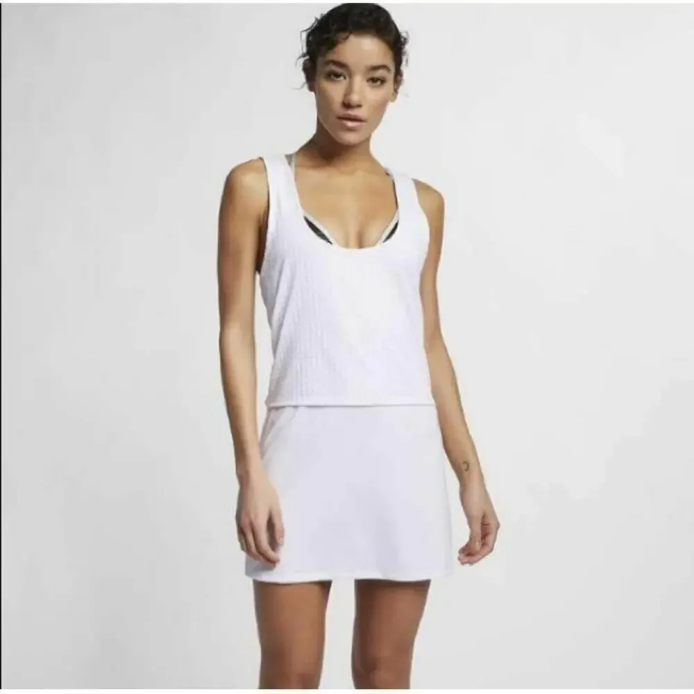 NWT Nike Sport Mesh Swim Cover-Up Dress White Womens Size Medium